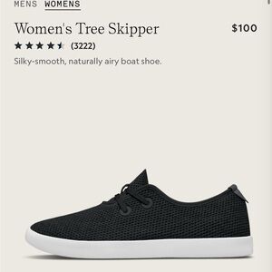 Allbirds Tree Skipper in Jet Black and White